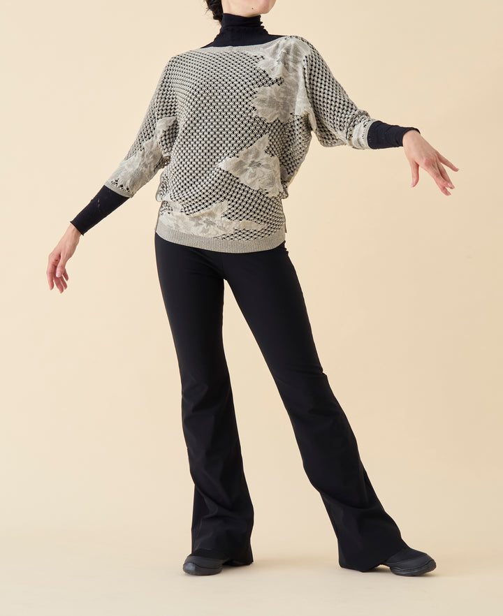 【美品 日本製 社交ダンス衣装】レッド CHACOTT ノーソーイング ニット Chacott チャコット】レディースウェア ノーソーイングニット