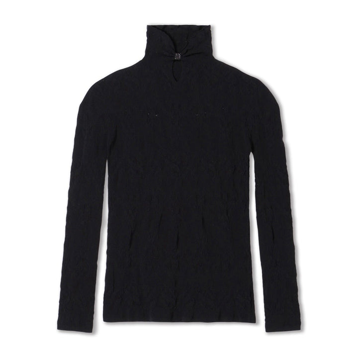 チャコット ノーソーイング ハイネック カットソー グレー 日本製 ノーソーイングニット】ノーソーイングハイネックトップ 商品ページ