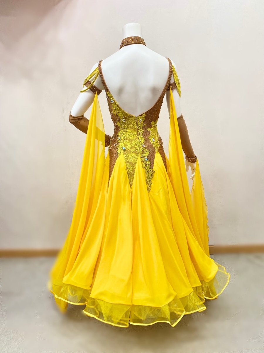 【美品 社交ダンス衣装】豪華ラインストーン×イエロー ドレス チョーカー 楽天市場】【新商品】 社交ダンスドレス 競技用ドレス 社交ダンス