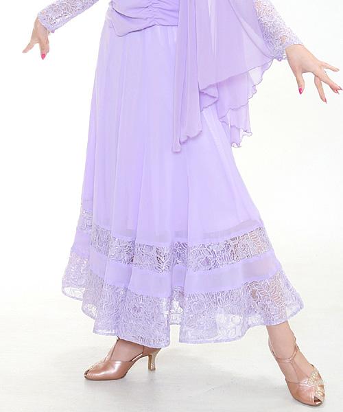 PAPILLON パピヨン】 社交ダンス用 日本製 レディース スカート 740