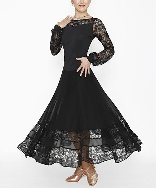 PAPILLON パピヨン】 社交ダンス用 日本製 レディース スカート 740