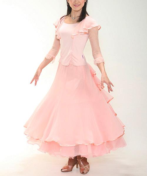 ダンススカート(モダン)⭐パピヨン 社交ダンス 衣装 パピヨン スタンダード スカート 薄紫 レッスン