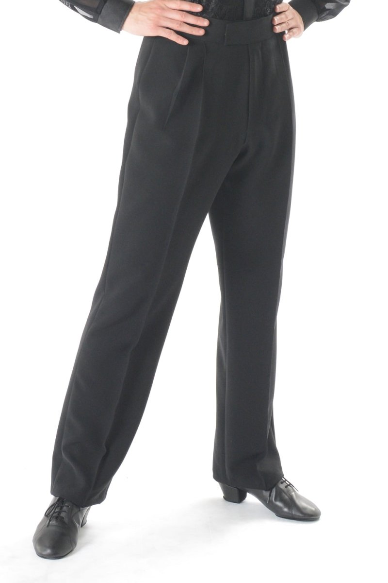 社交ダンス 競技ダンス タカダンス製 メンズラテンパンツ Taka Dance タカダンス】メンズラテンパンツ ツータック ブラック MP99